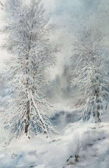 [Анастасия Беседина] [enterclass] Зимний пейзаж акварелью (2023)