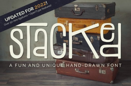 [Creativefabrica] Stacked Font (2022)