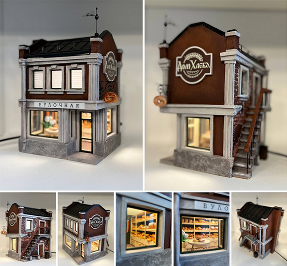 [Екатерина Руковишникова] [Лепка] Домик-светильник Булочная (2025)