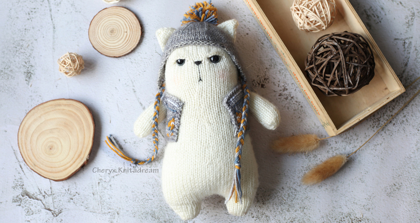 [Cheryx] [Вяжи.ру] Вязаный спицами сердитый кот Labby (2023)