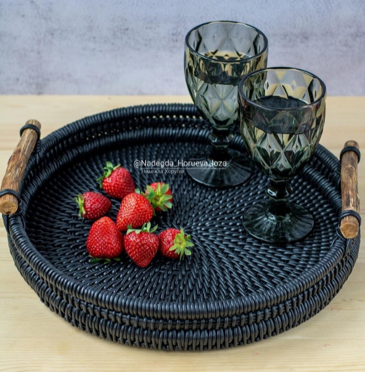 [Надежда Харуева] [Бумажная лоза] Совместник по плетению подноса (2022)