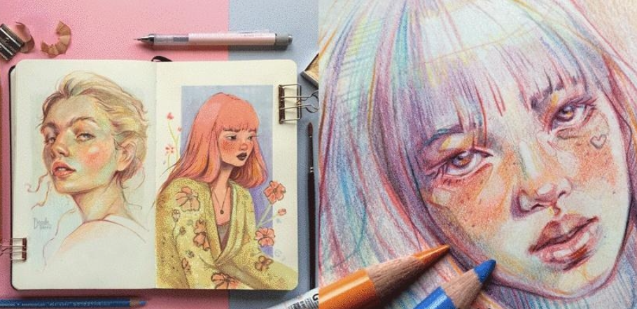 [Domestika] [Gabriela Niko] Яркий портретный рисунок цветными карандашами (2022)