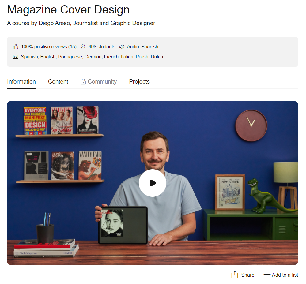 [Domestika] Дизайн журнальных обложек (2023)