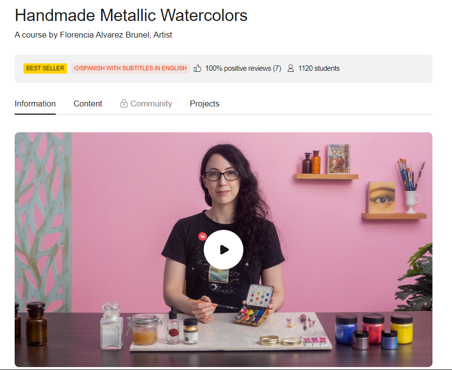 [Domestika] Изготовление металлических акварельных красок (2024)